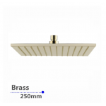 Aqua Brushed Gold Square Solid Brass Shower Head 250